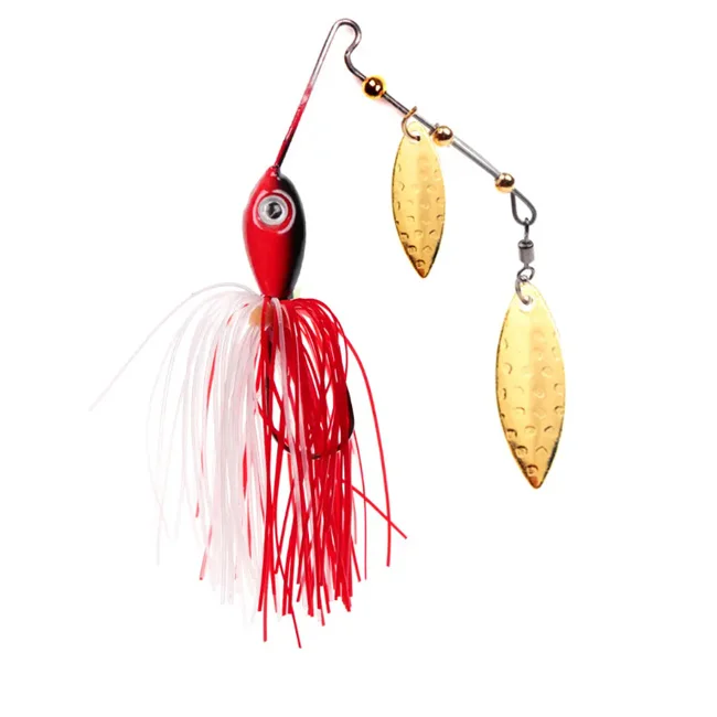 13g 17g Spinner Lures Buzz Bait Rubber Skirt Fishing Lure Metal Spoon ...