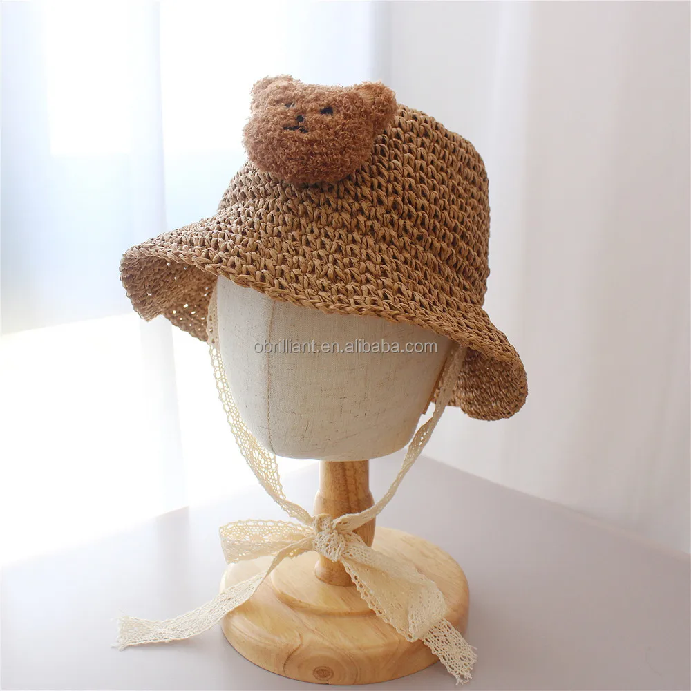 bear straw hat