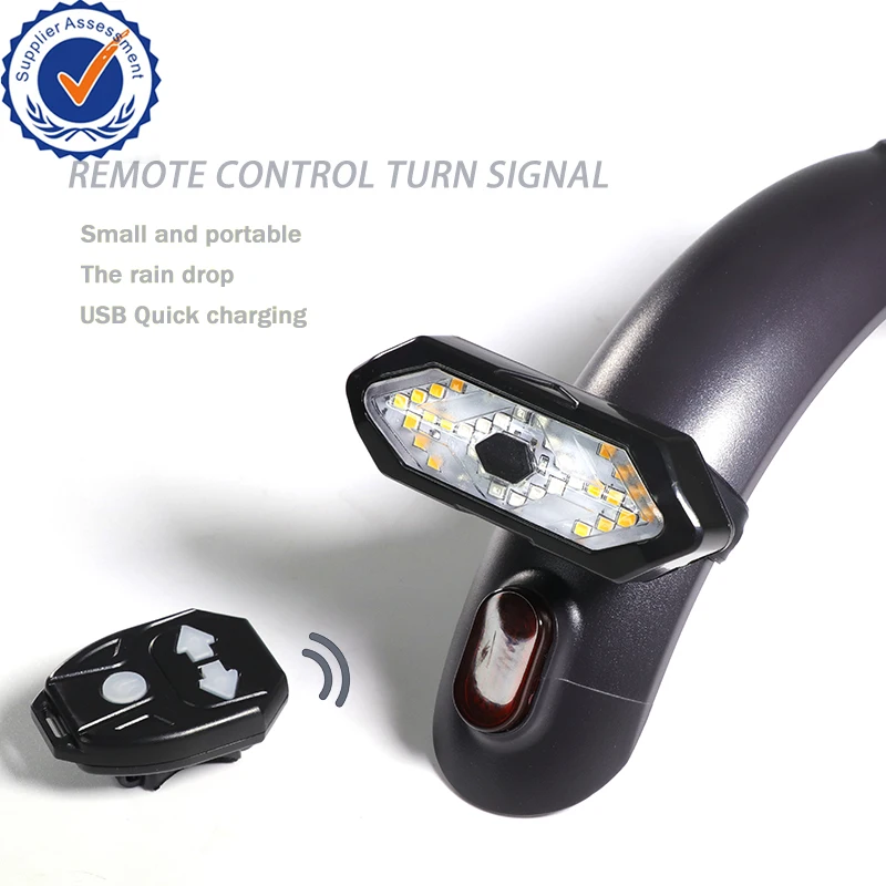 Clignotant Velo Et Feu Arrière Avec Effets Sonores Telecommande Sans Fil 5 Modes Eclairage Differents Rechargeable Facile A Installer 97359241