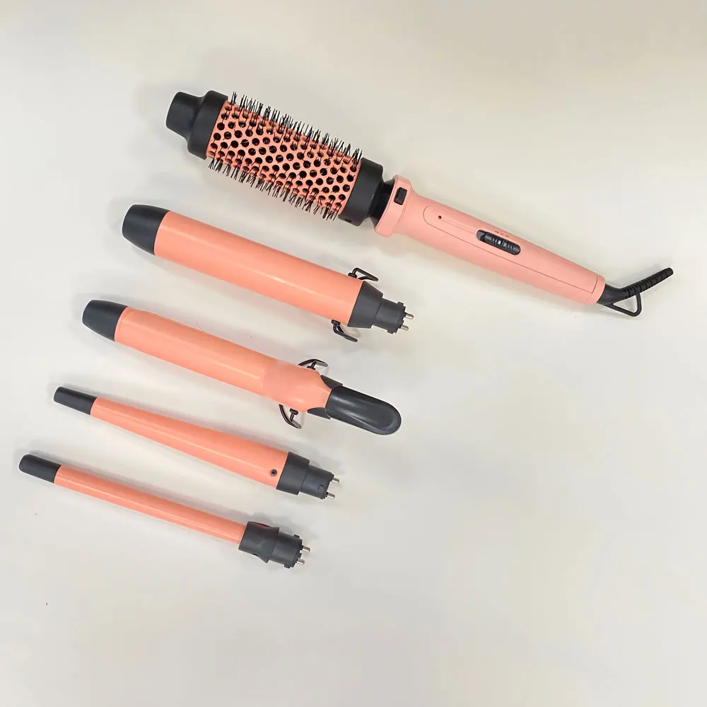 NB Wide Multi Kit Interchangeable Wand Multiple Head Electric Hair Curler Tong Curling Wand 5 in 1 hair styling
