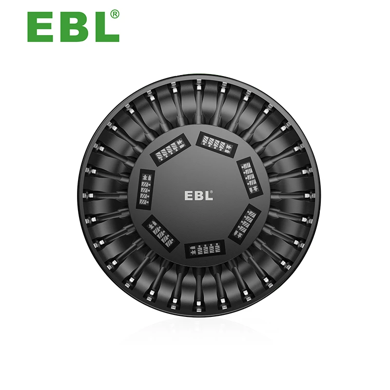 EBL 28Slot Battery Charger For 1/2/3.27/28Pcs AA Battery Rechargeable AAA LCD Screen And Individual Fast Charging