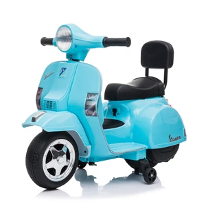 Vespa Licensed Amusement Kid Ride on Motorbike Electric Small Size Motorcycles for Children