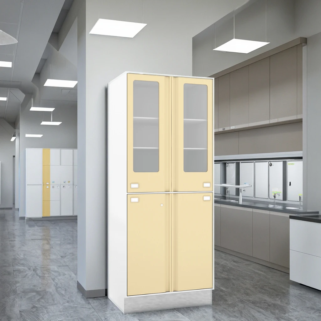 Clinical Gear Storage Module Medication Shelves 800mm Emergency Departments Metal Construction Hospital Cabinet Stainless Steel 5