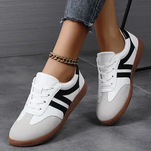 2026 New Women's Shoes Lightweight Ladies Vulcanized Casual Flat Walking Shoes Comfortable Anti-slip Leather Sneakers for Women
