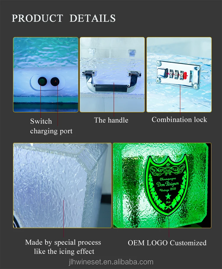 Bar Acrylic Ace Of Spade Case Vip Champagne Wine Led Liquor