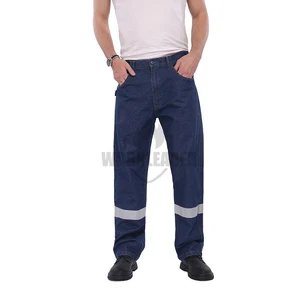 Flame Resistant NFPA 2112 Certified High Visibility Reflective Fireproof Clothing Cotton Unisex Jeans Work Pants