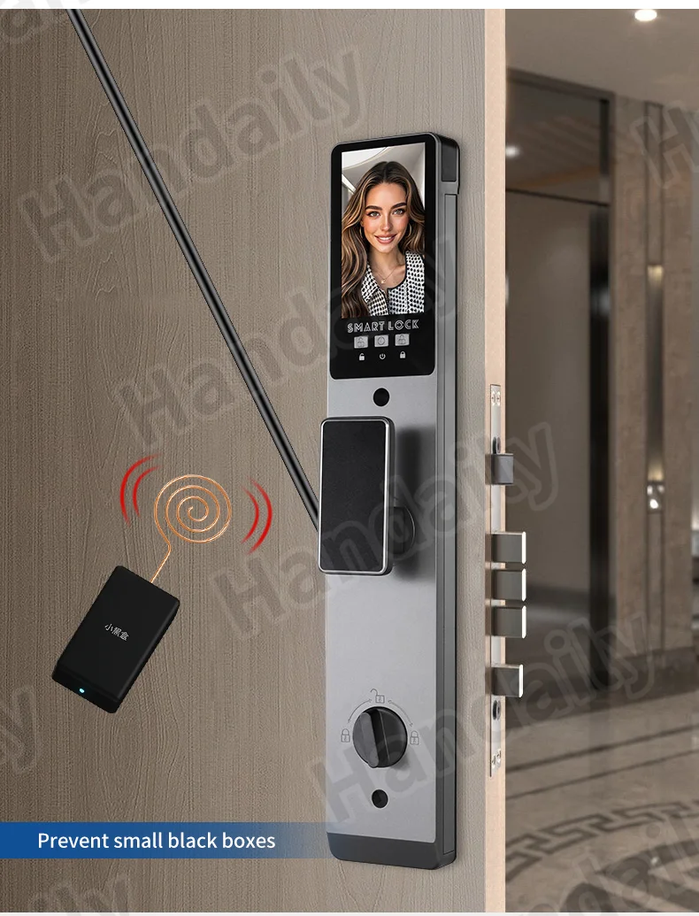 factory security tuya wifi 3d face recognition fingerprint smart lock keyless intercom digital cerradura inteligente door lock xf14s-3