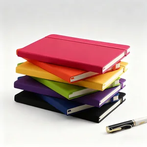 Creativity Spiral Binding Office Notepad Custom White Lined Inner Page Manufacturer PU Leather Strap Hardcover Travel Journal