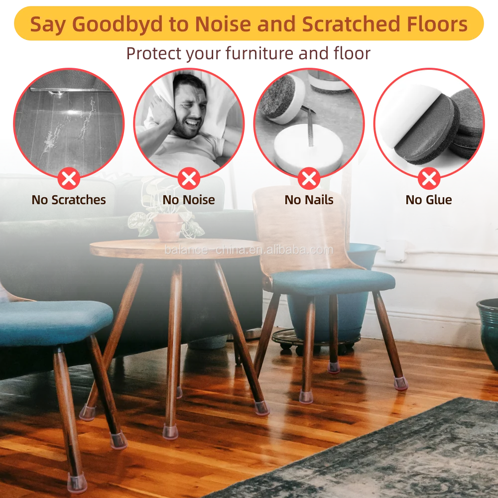 Elastic Wood Floor Furniture Chair Leg Feet Protector Cover Furniture