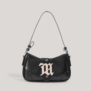 A-88 High-Grade Texture Women's Large Capacity Shoulder Bag Solid Color All-Match Tower Buckle Underarm Polyester Fashion