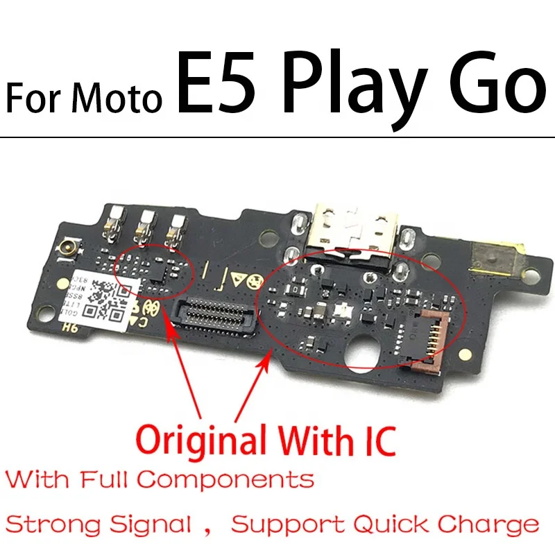 Connecteur De Charge Pour Motorola Moto E6 Plus - Neuf Sous Emballage, Référence Originale