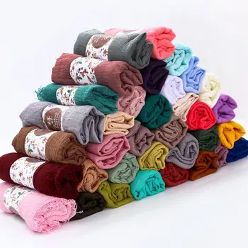 Best Selling 110 Colors High Quality Muslim Women's Hijab Cotton Muslim Scarf