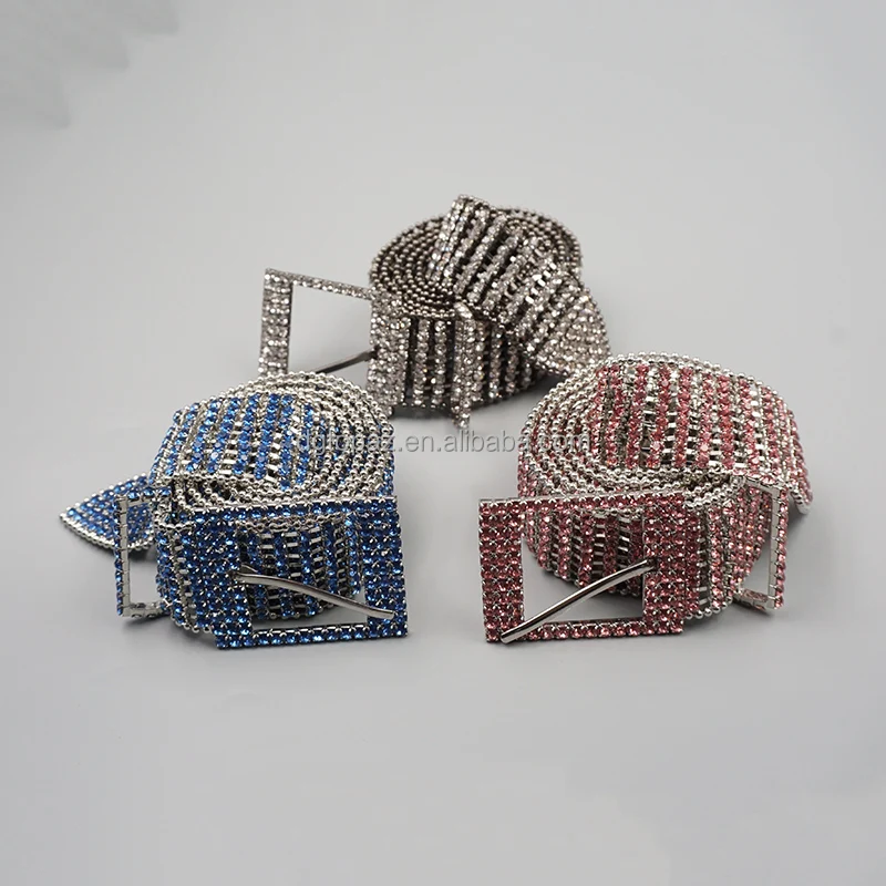 fashion gold waist chain belt  buckles women metal diamond rhinestone belt for dress