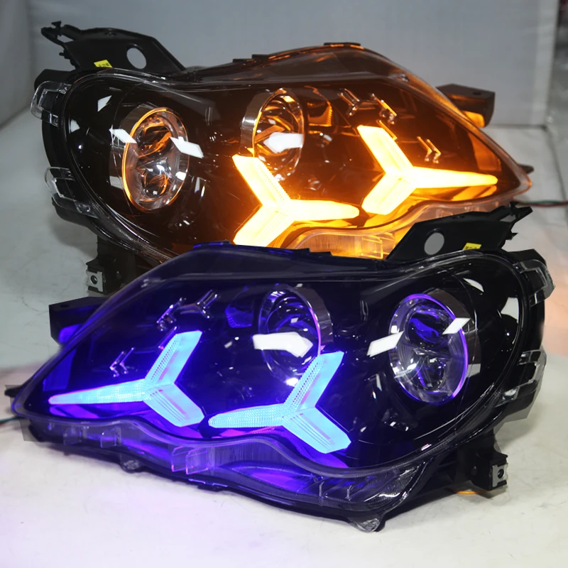 For TY REIZ / Mark X LED Head Light Angel Eyes Projector Lens 2005