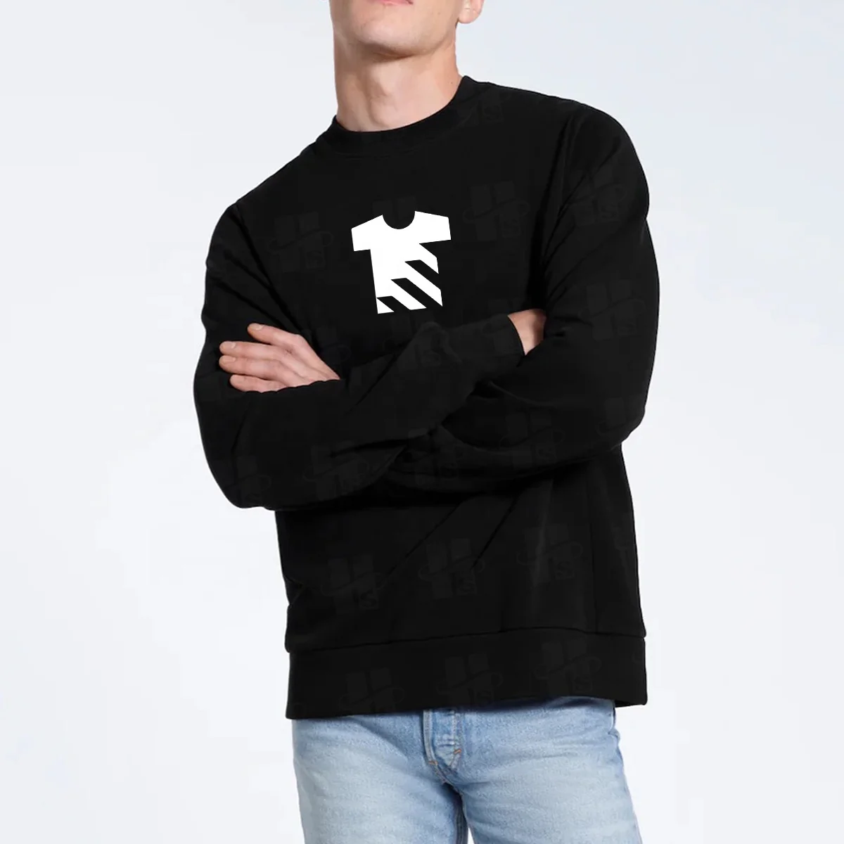 JL121B High Quality Cotton Unisex Oversize Sweatshirt Crew Neck Puff Print Embroidered Women Crewneck Men’s Sweatshirt