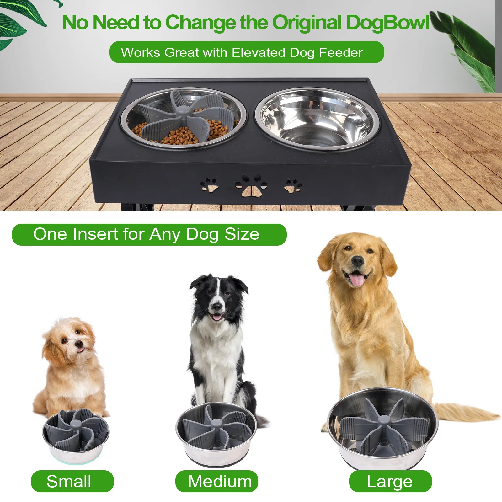 Arriart Pet Dog Slow Feeder Bowls Spiral Insert Dog Puzzle Feeder Lick ...