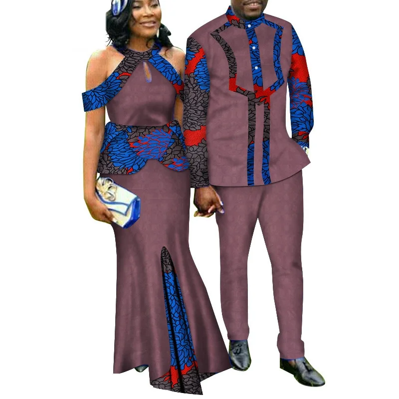 Top Selling Wholesale African Printed Wax Cotton Men Shirt Women Dress ...
