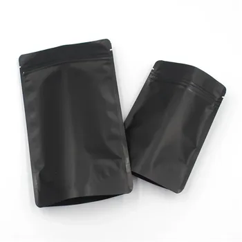 100% recycle biodegradable custom Logo resealable matte black pvc foil mylar ziplock bags stand up pouch