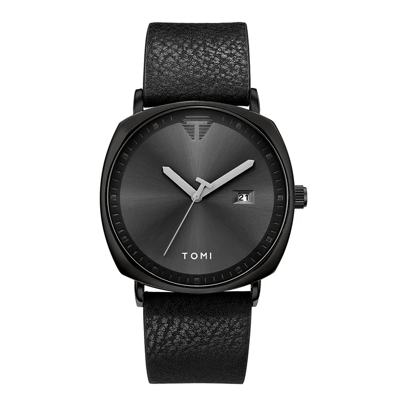 TOMI TOMI Men's Watch Minimalist Fashion Sports Watch Calendar Leather