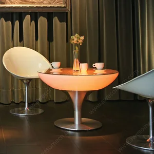Modern LED Bar Table for Indoor/Outdoor Events Glowing Portable Furniture for Wedding Parties Dining Hotels or Home Bars