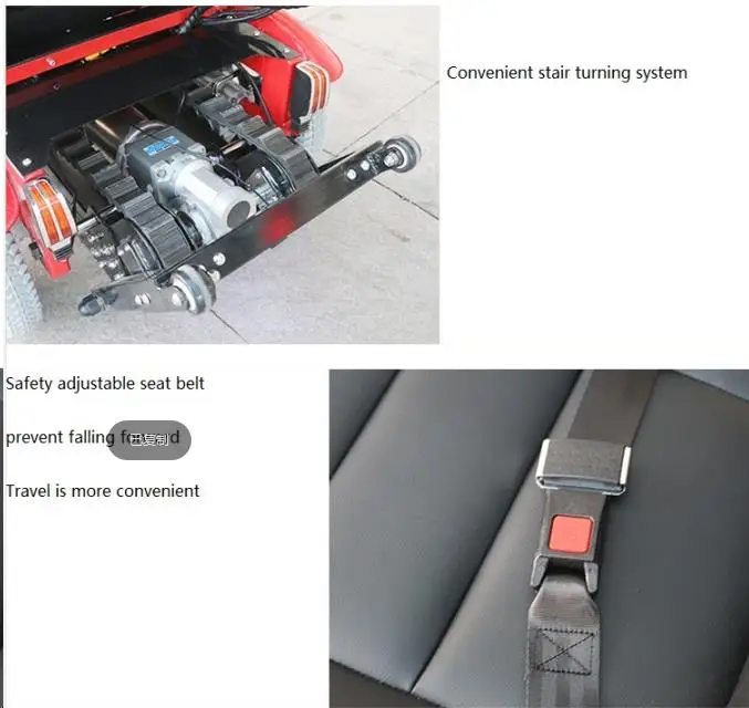 off road automatically climbing stair level electric handicapped wheelchair thickened lengthen tank track undetachable- BZ-Q7 manufacture