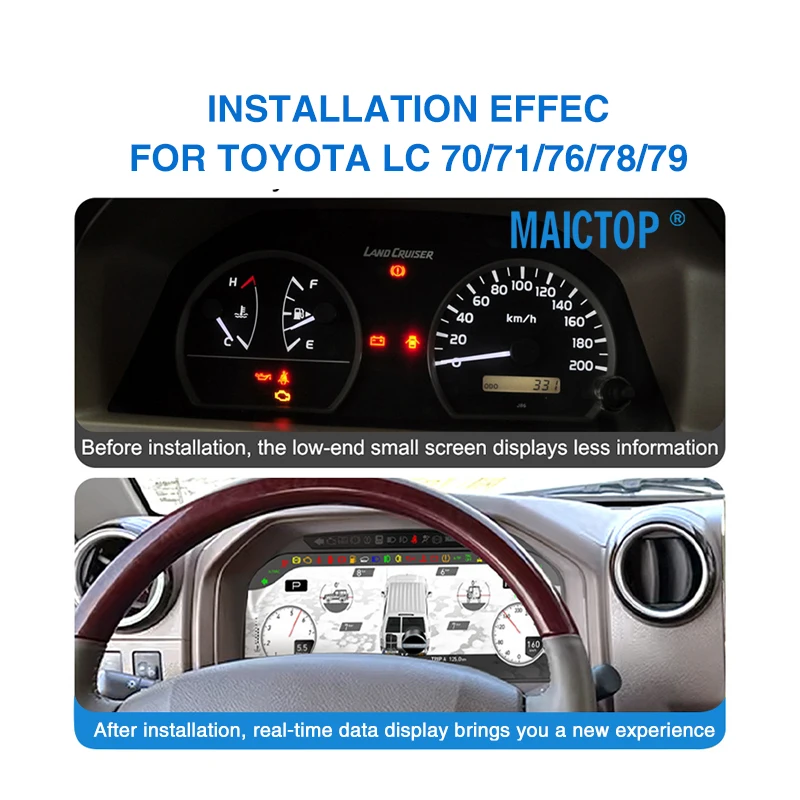 Maictop Digital Dash Cluster for Toyota Land Cruiser 70series