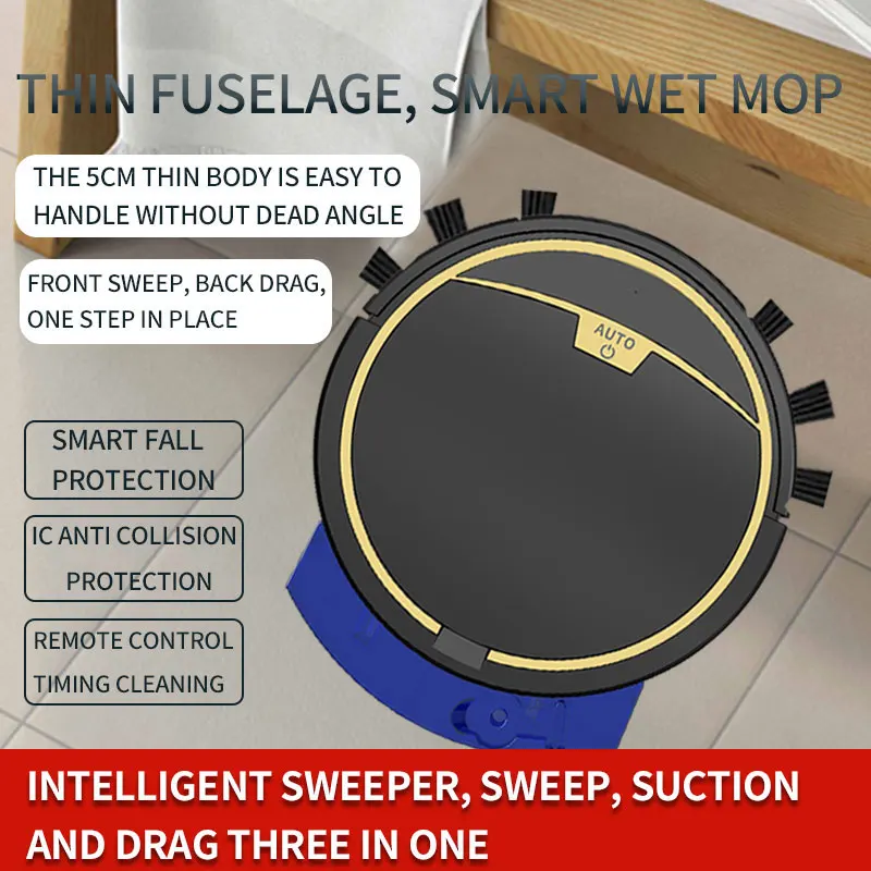 Умный автоматический пылесос для уборки пола робот-уборщик RS300