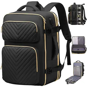 USB Charging Travel Backpack  Waterproof Large Capacity Laptop Backpack for Men Women with 15 Inch Laptop Compartment