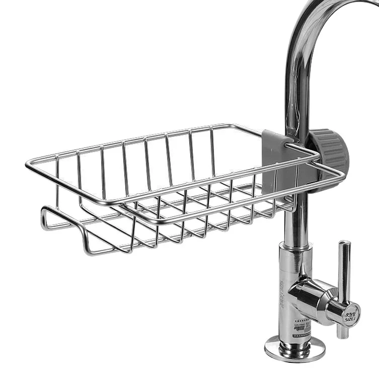 Household kitchen faucet shelving sink sponge drain basket Bathroom supplies Toilet storage rack free of drilling