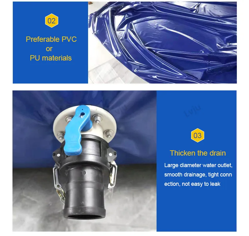 Water Container Cloth Collapsible PVC/TPU Tarpaulin Fabric Water Storage Tanks