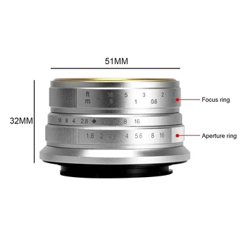 7Artisans 25mm F1.8 APS-C Wide Angle Prime Manual Focus Lens for E/FX/EOS-M/M43-Mount Sony A7 A9 A7II A5000 A5100 A6000 detail image