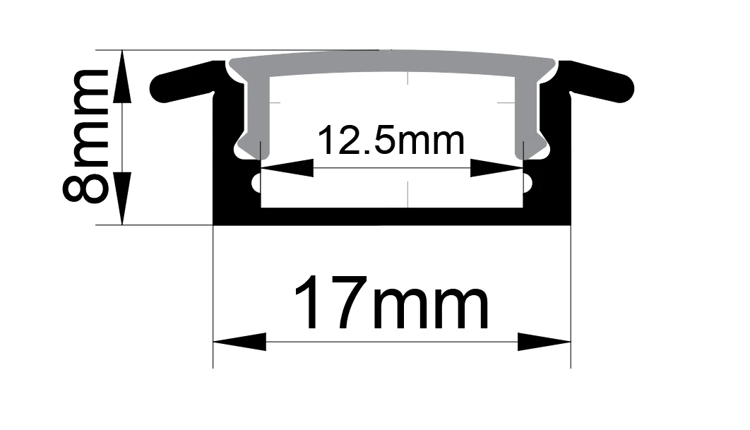 EU Warehouse U Shape Alu Extrusion Housing Channel PC Diffusion Profiles for LED Strip Aluminum Profile LED details