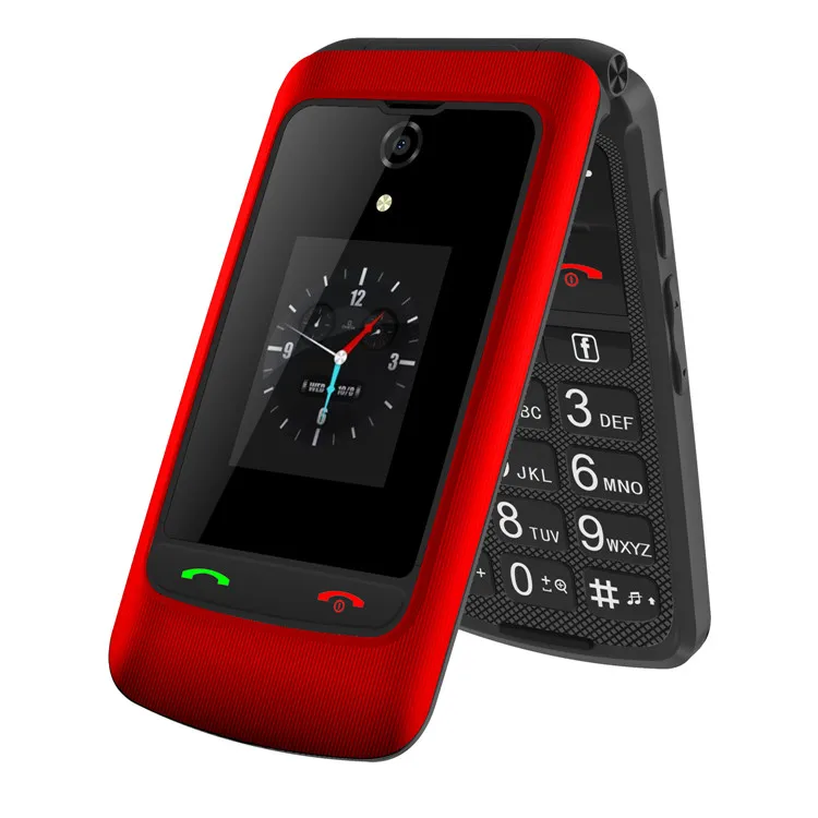 
Разблокированный телефон-раскладушка с большим экраном 2,8 дюйма, голосовым разговором, android 4g, CE ROHS 