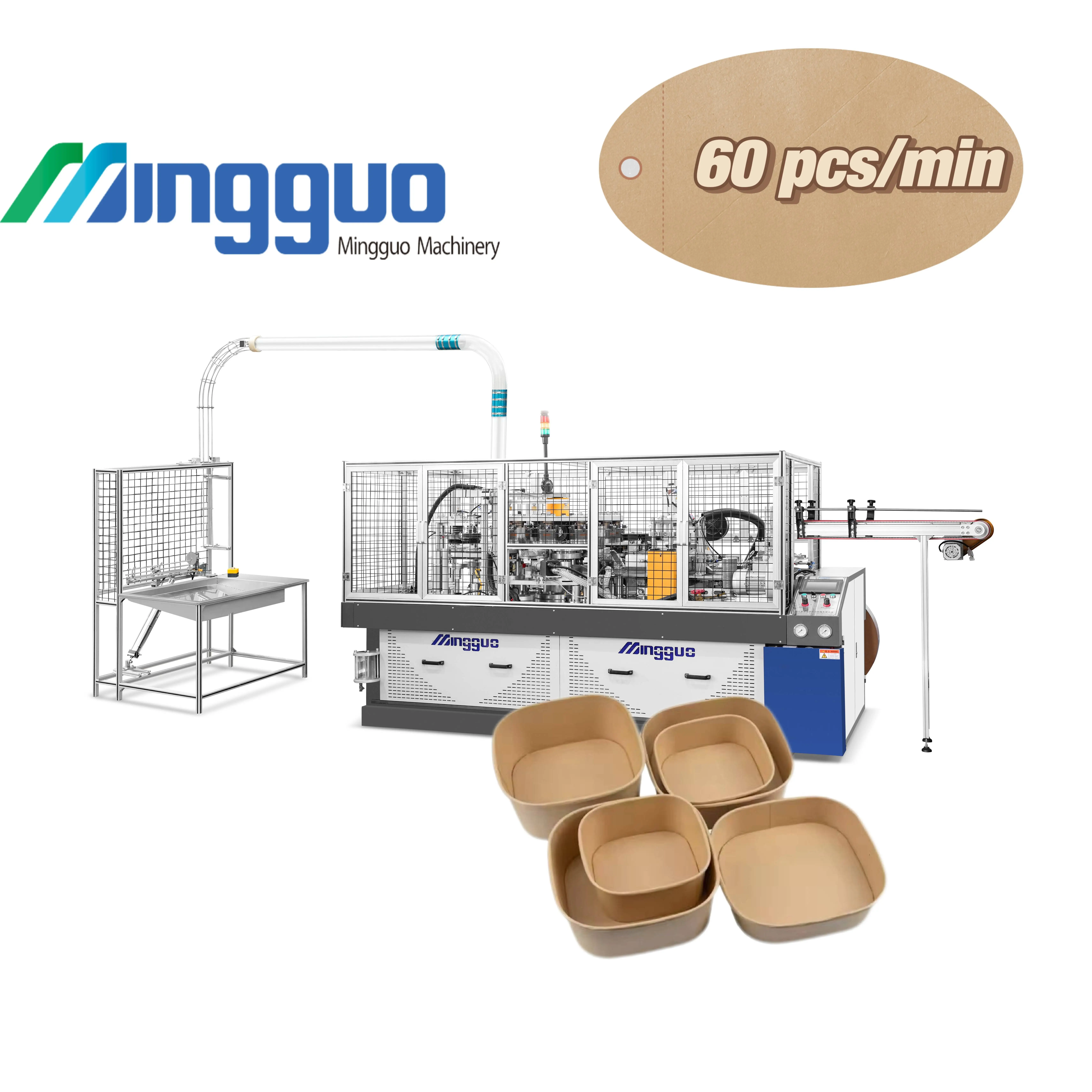Good Quality Compostable Disposable Rectangular Paper Bowl Machine Square Paper Bowl Machine