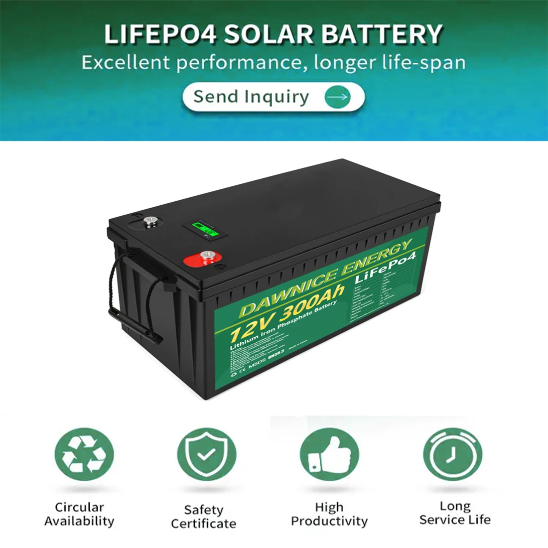 Batterie Lifepo4 12v 100ah 200 Ah 300ah 400ah 100 300 200 Ah À Cycle Profond 128v Solaire 24v 1694