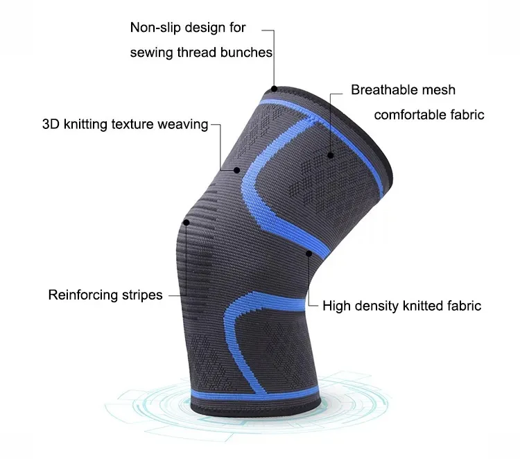 Sport Stretch Knee Brace Hinged Strap Adjust Gym Knee Sleeves 7mm