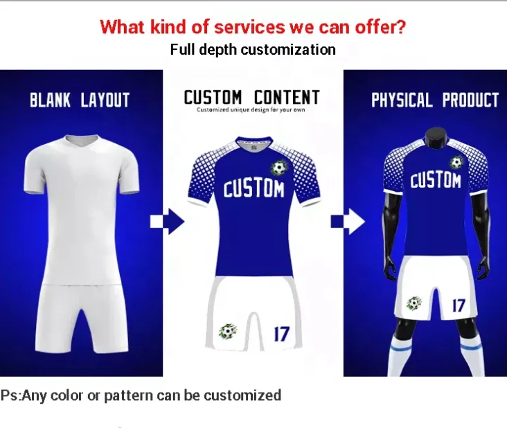 22 23クラブブランクサッカースーツホームアウェイサッカー