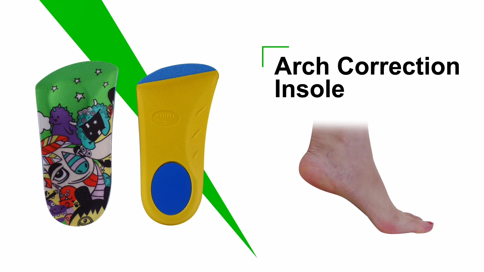 High Arch Support Hard Plastic Half Insoles Orthotic Heel Spur Pain Eva 3/4 Orthopedic Insole