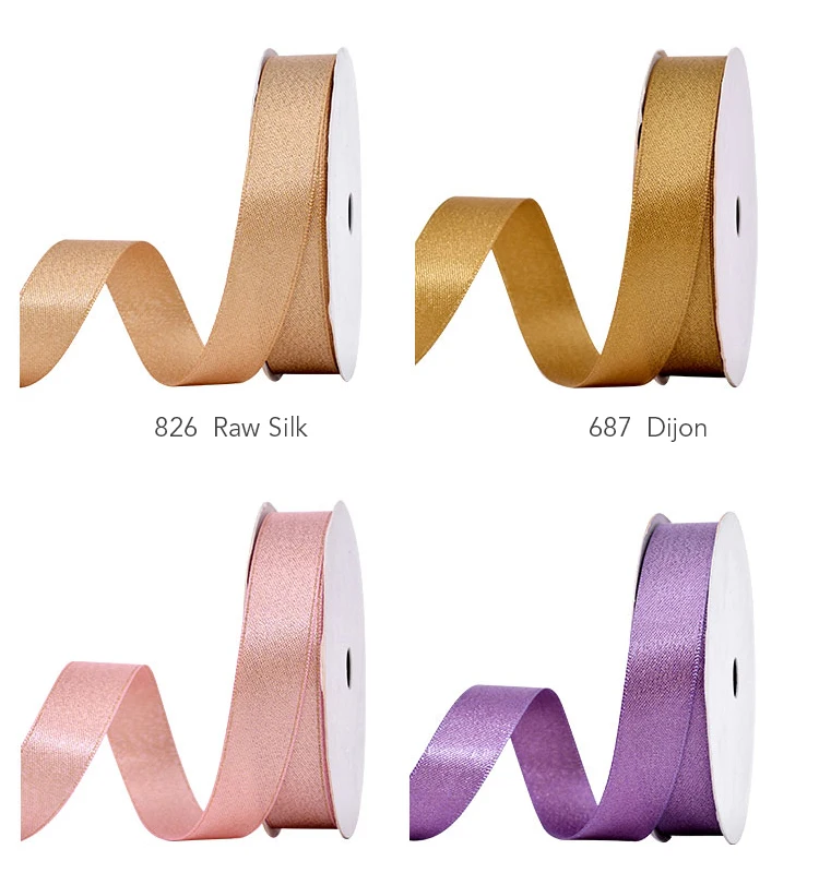 3mm-38mm Gold Purl Satin Ribbon - Perfect for Wedding Decor