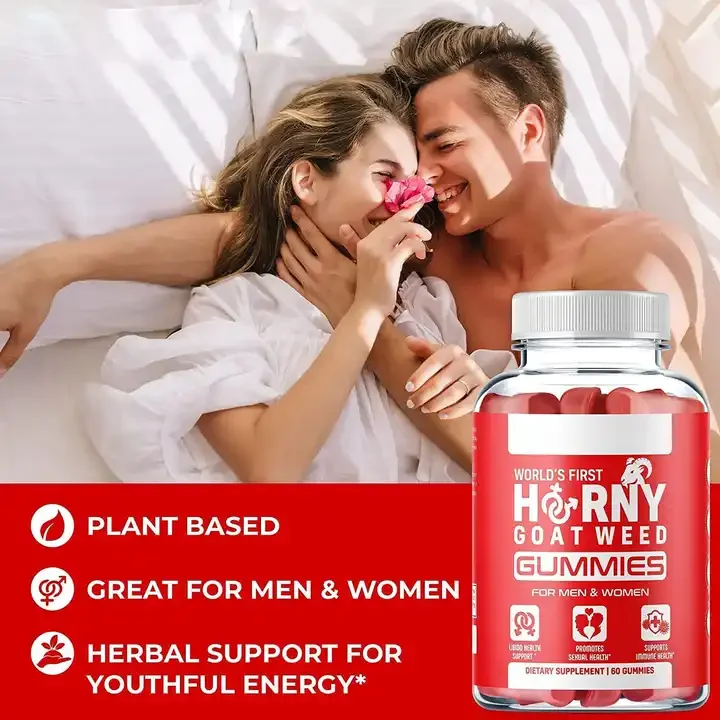 OEM Horny Goat Weed Gummies Males & Women Supplements Maca Root Gummies for Energy Booster manufacture