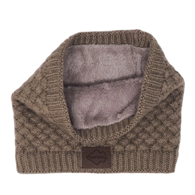 Fashion Hot Selling Winter Warm Stone Colored Faux Fur Plush Collar Scarf Wrap Neck Warmer, Beige