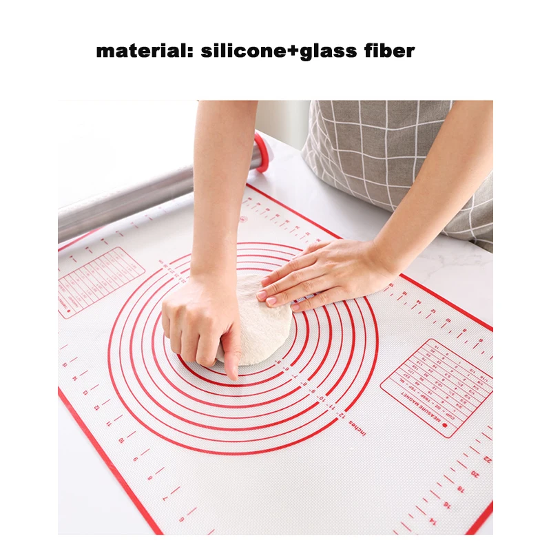 Non-Stick Silicone Baking Mat, Reusable Pastry Mat for Baking, Heat Resistant Dough Rolling Mat, Kitchen Bakeware Tool for Home