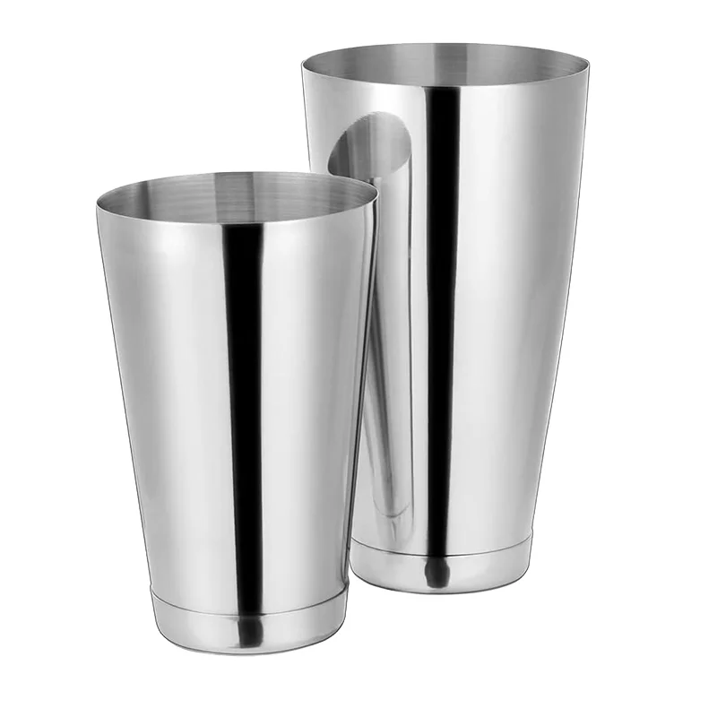 Professional Boston Shakers Set 18oz/28oz Modern Luxury Sustainable Cocktail Shaker for Bartenders Premium Stainless Steel Bar with Custom Logo