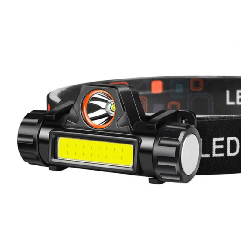 Rechargeable Magnetic comfort Super Bright Headlamp Removeable With XPE Spotlight COB Floodlight  Waterproof Camping Headlamp