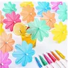 Signo de paraguas floral de color sólidoColorido