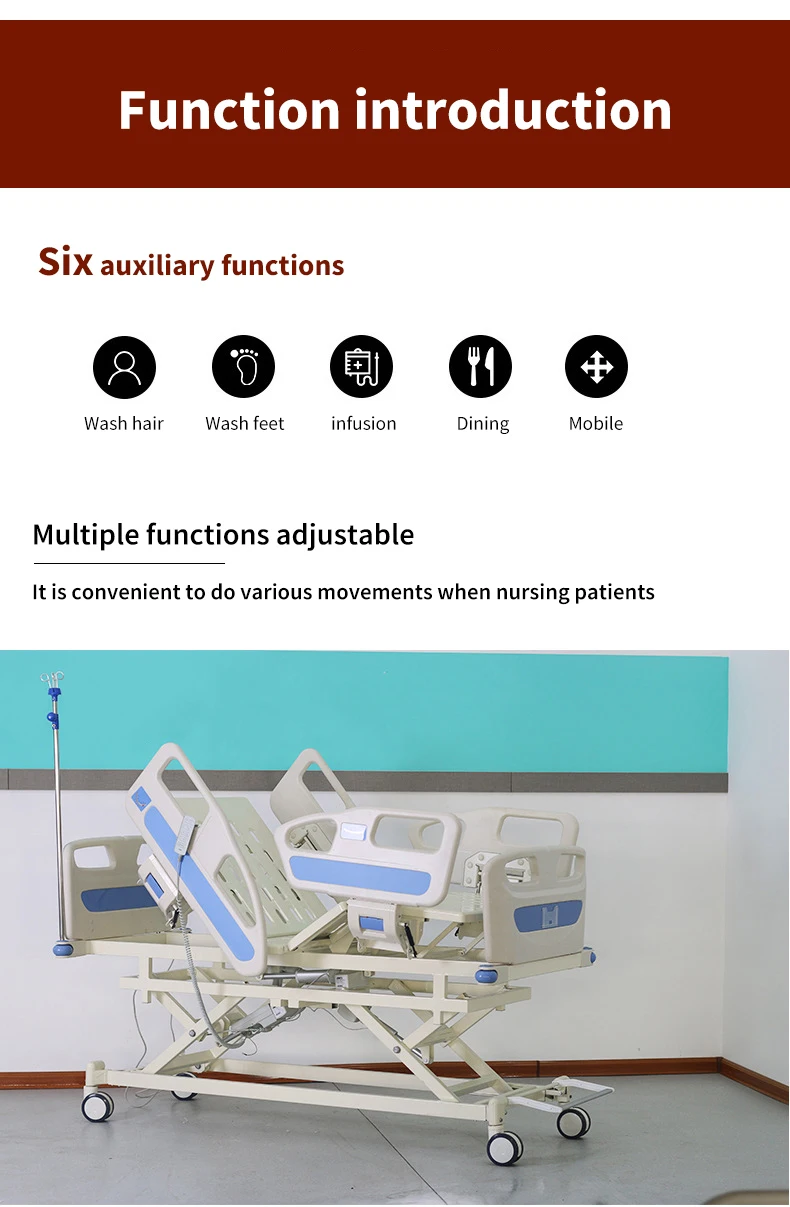 Factory 5 Function Hospital Electric Bed For Patient Hospital Furniture