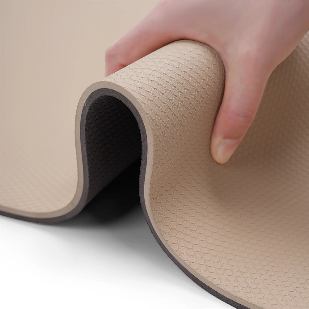 Custom Logo Print TPE Yoga Mat Pilate Gym High Quality Durable Eco Friendly Double Layer 183x61cm 1.5-5mm