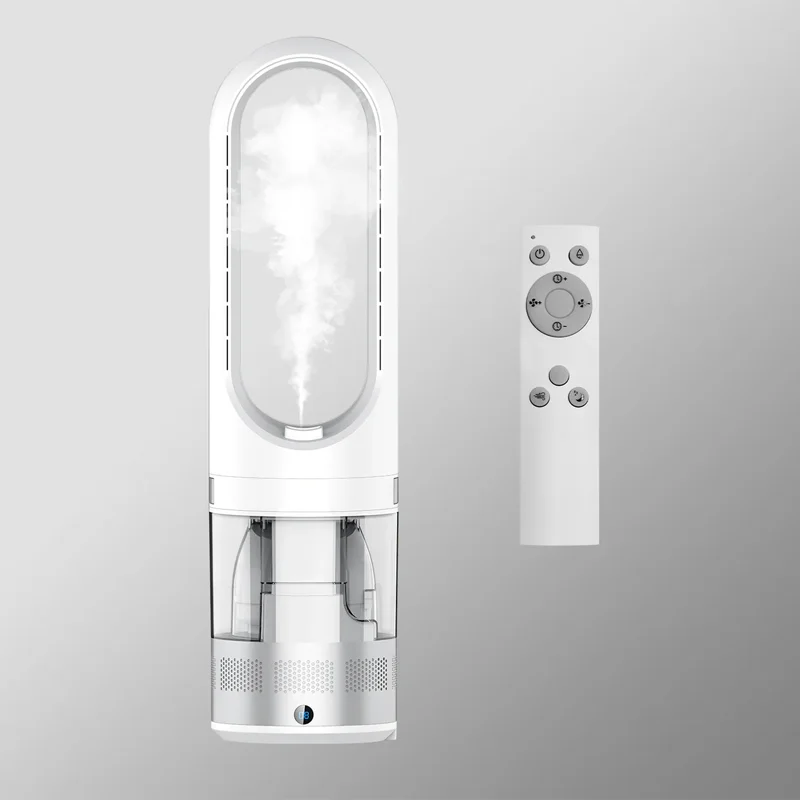 Multi Functional Electric Humidifier Water Mist Standing Fan with Water Tank