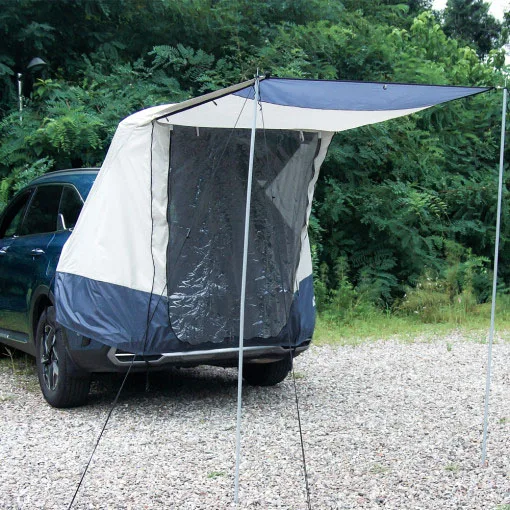 Tente De Voiture Srliya Pour SUV – Auvent Latéral 300x150 Cm, Tissu Oxford Imperméable, Support Métallique, Piquets Et Cordes, Sac De Transport Inclus