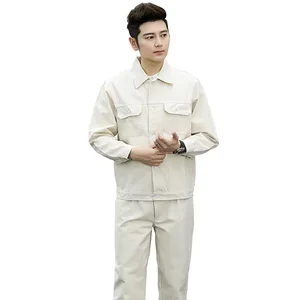 Four Seasons General Canvas Welding Suit Long Sleeve Wear-resistant Dirty-resistant Anti-scalding Welder Auto Repairer